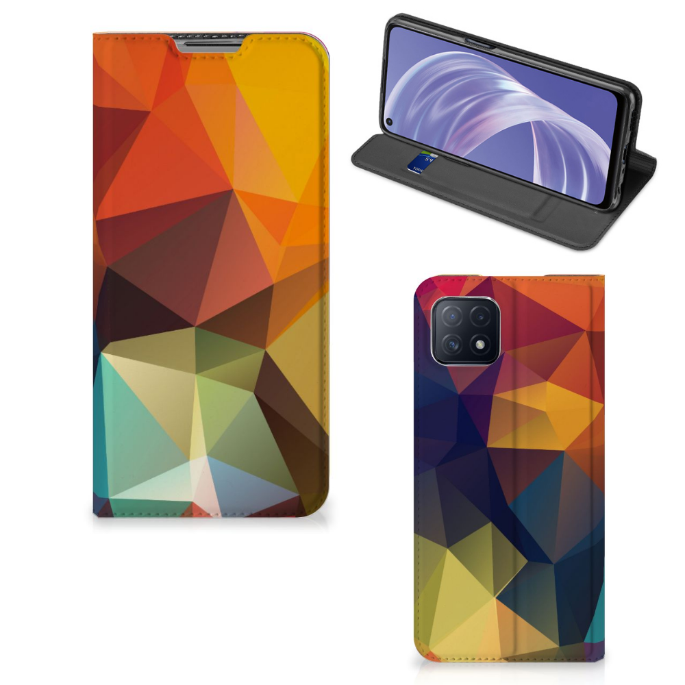 OPPO A73 5G Stand Case Polygon Color