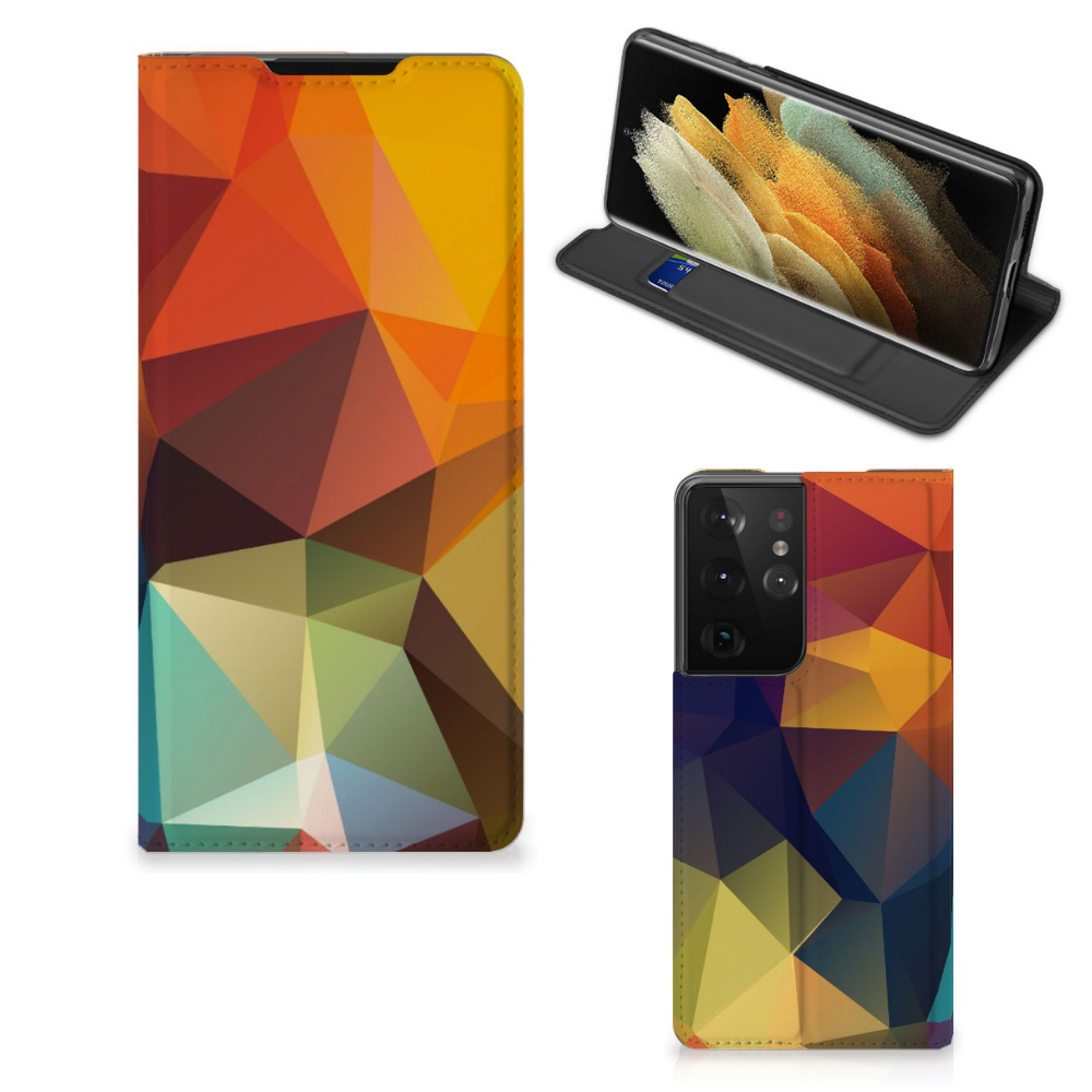 Samsung Galaxy S21 Ultra Stand Case Polygon Color