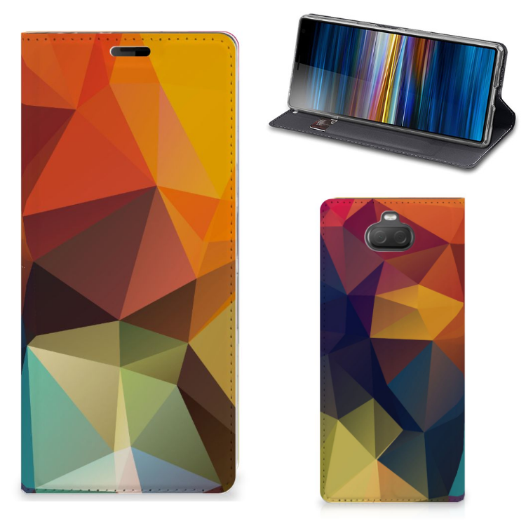 Sony Xperia 10 Plus Stand Case Polygon Color