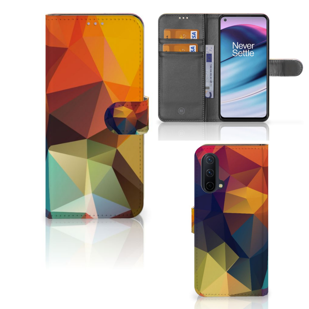 OnePlus Nord CE 5G Book Case Polygon Color