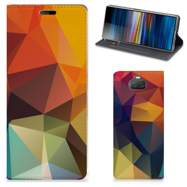 Sony Xperia 10 Stand Case Polygon Color