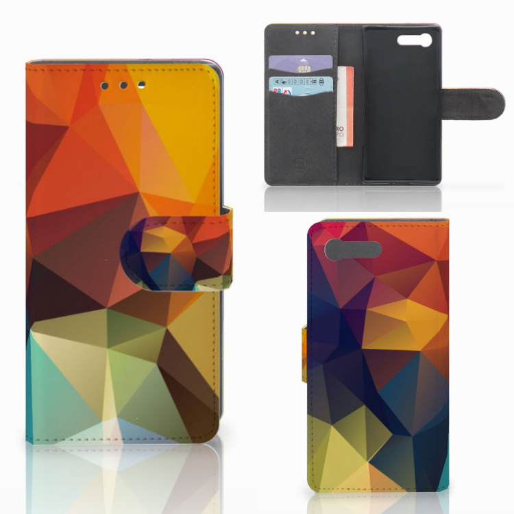 Sony Xperia X Compact Book Case Polygon Color