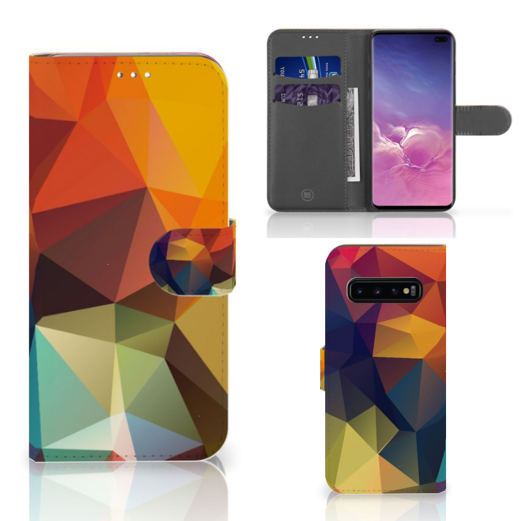 Samsung Galaxy S10 Plus Book Case Polygon Color