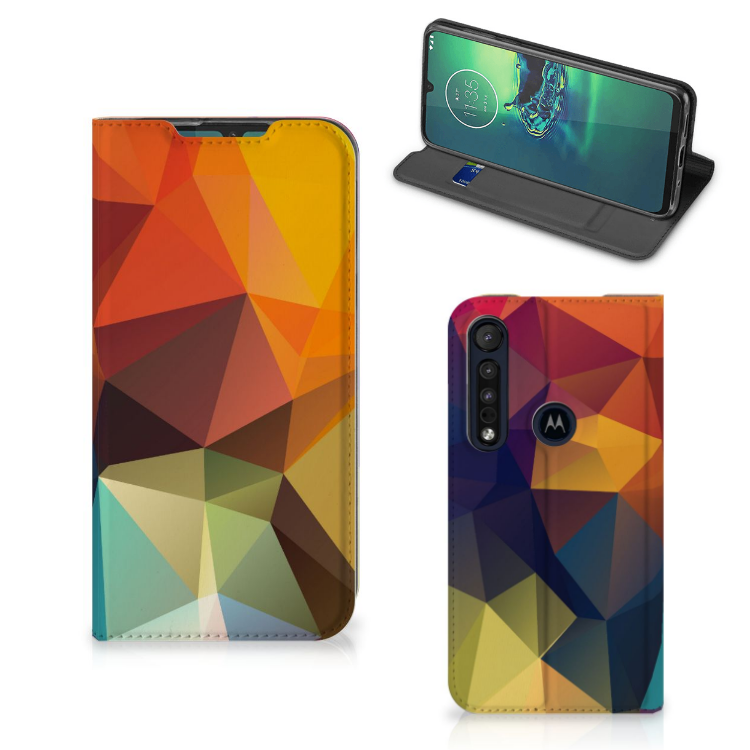 Motorola G8 Plus Stand Case Polygon Color