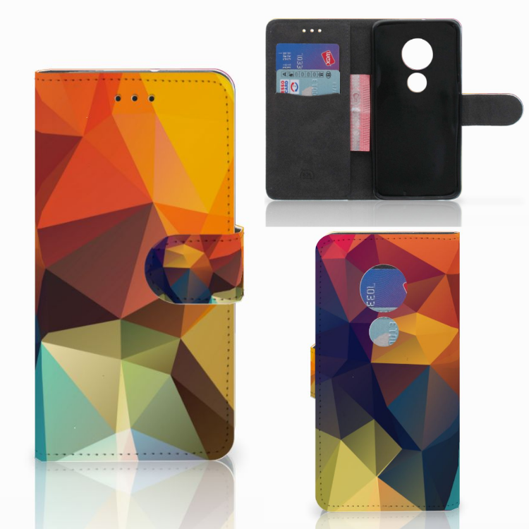 Motorola Moto G7 Play Book Case Polygon Color
