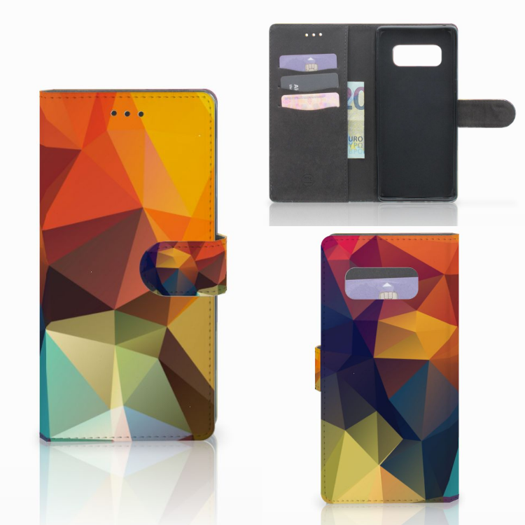 Samsung Galaxy Note 8 Book Case Polygon Color