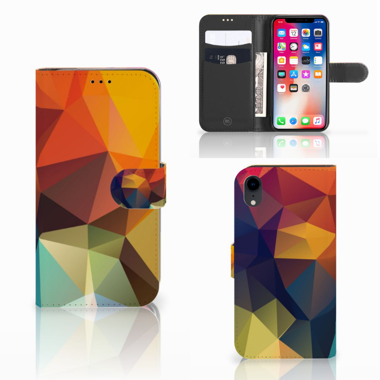 Apple iPhone Xr Book Case Polygon Color