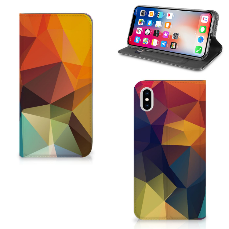 Apple iPhone Xs Max Stand Case Polygon Color