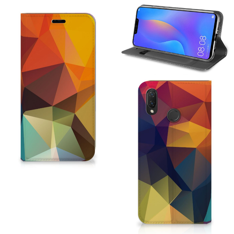 Huawei P Smart Plus Stand Case Polygon Color