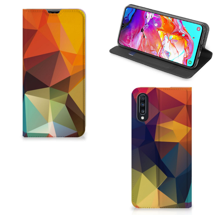Samsung Galaxy A70 Stand Case Polygon Color