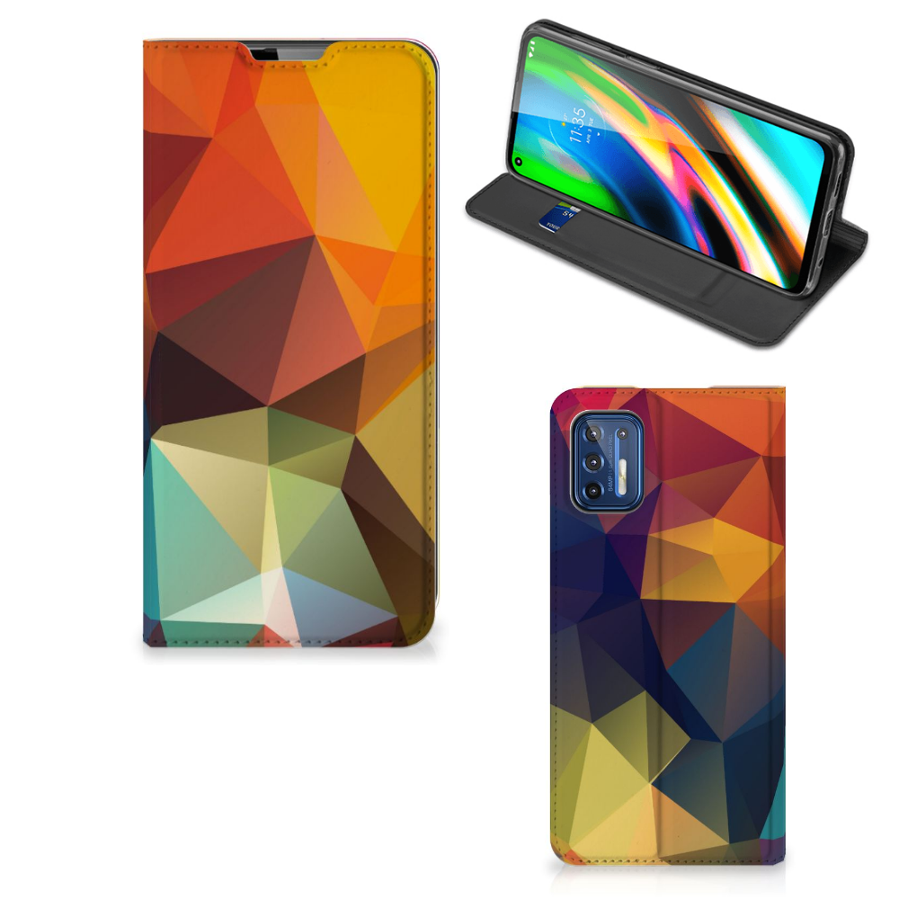 Motorola Moto G9 Plus Stand Case Polygon Color