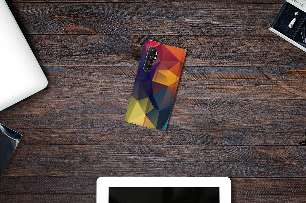Xiaomi Mi Note 10 Lite Stand Case Polygon Color