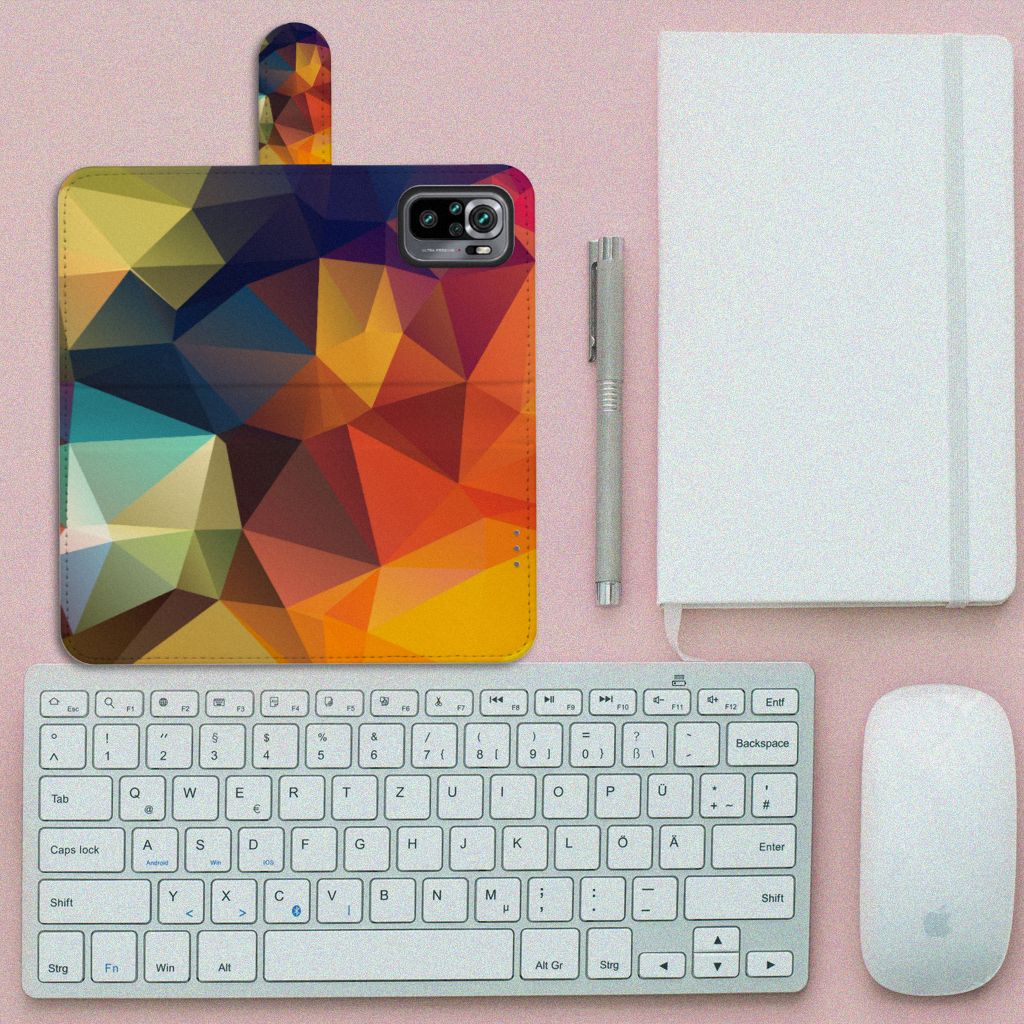 Xiaomi Redmi Note 10S | 10 4G | Poco M5s Book Case Polygon Color