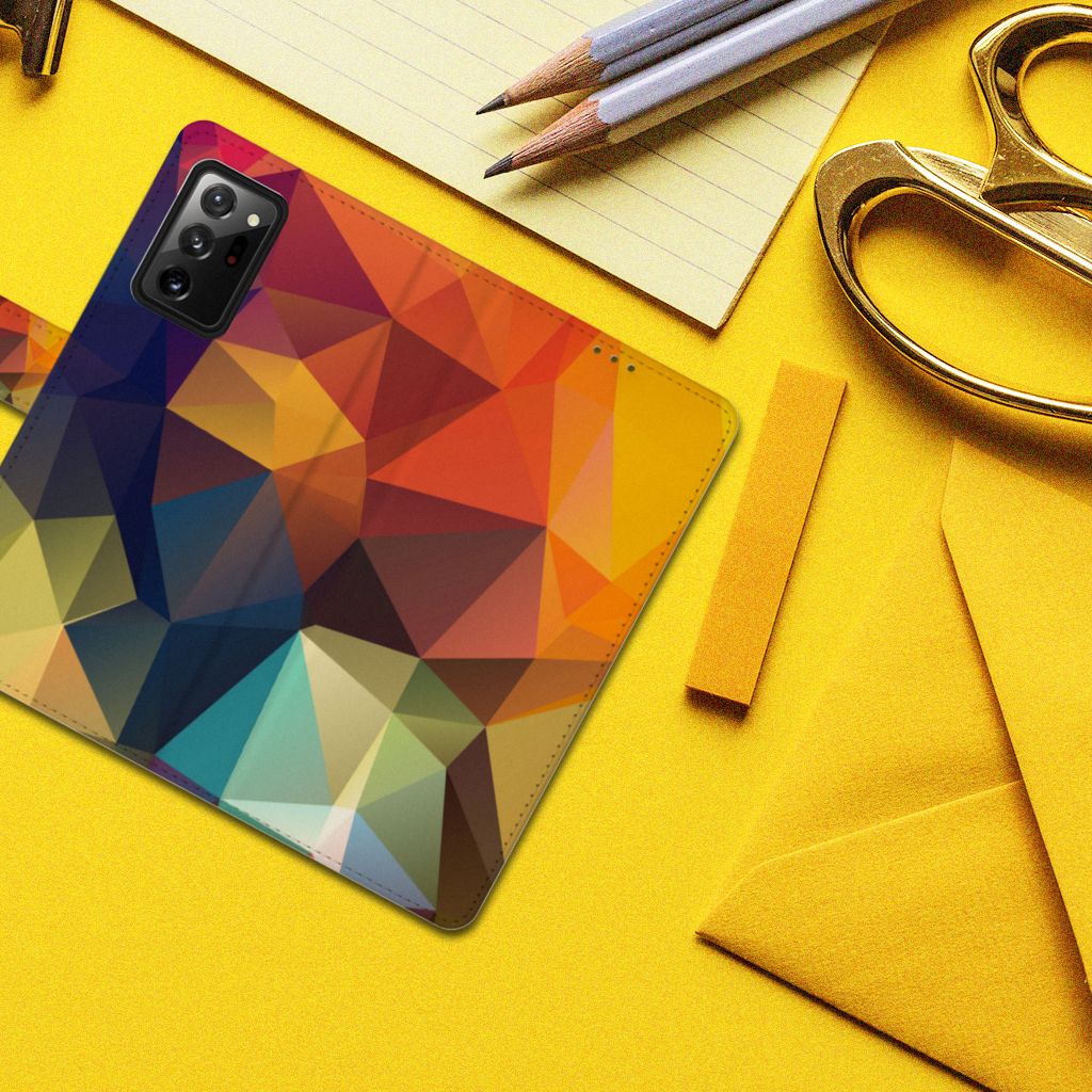 Samsung Galaxy Note20 Ultra Book Case Polygon Color