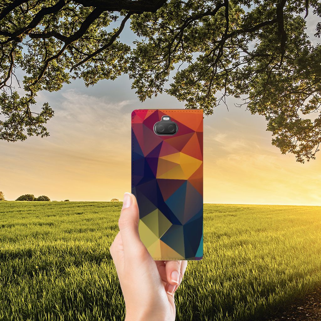 Sony Xperia 10 Plus Stand Case Polygon Color