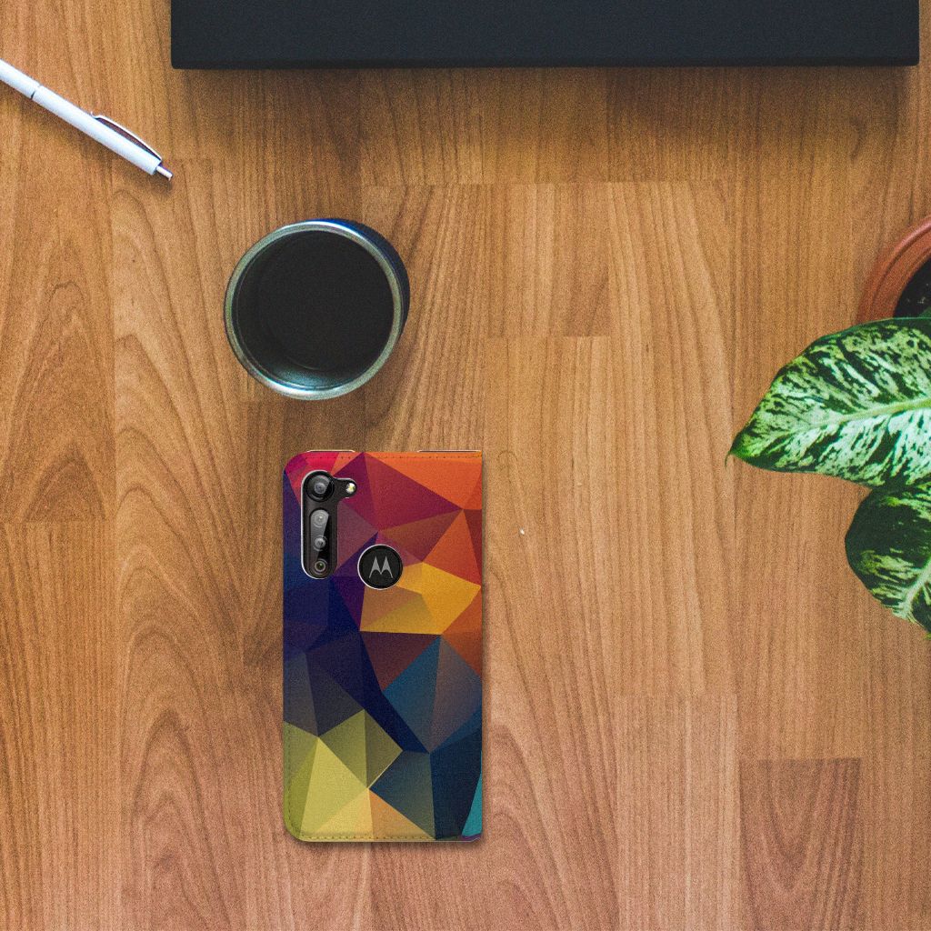 Motorola Moto G8 Power Stand Case Polygon Color