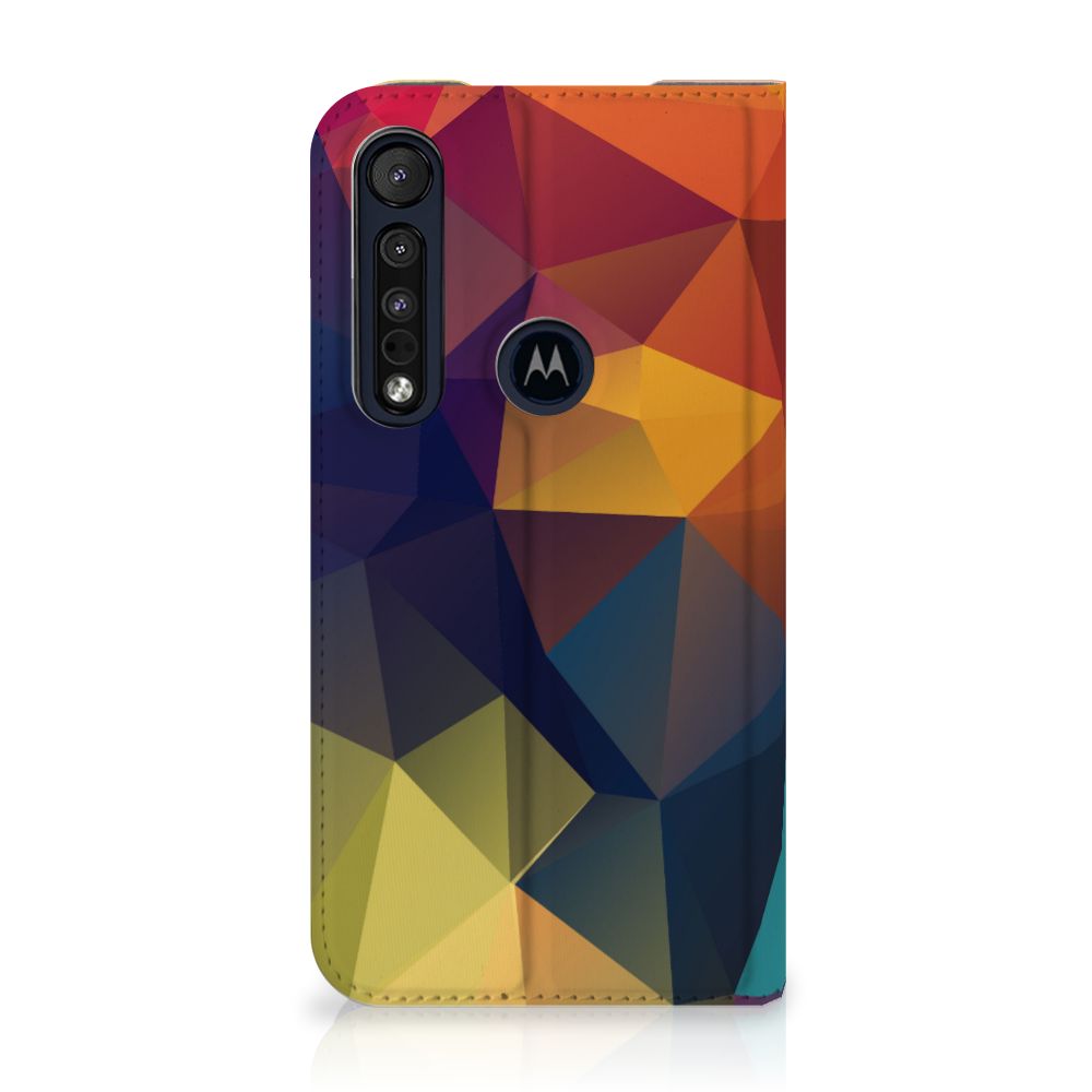 Motorola G8 Plus Stand Case Polygon Color