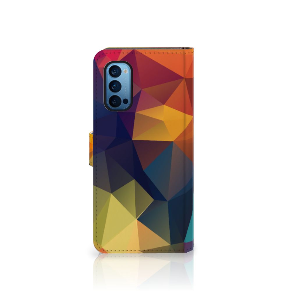 OPPO Reno 4 Pro 5G Book Case Polygon Color