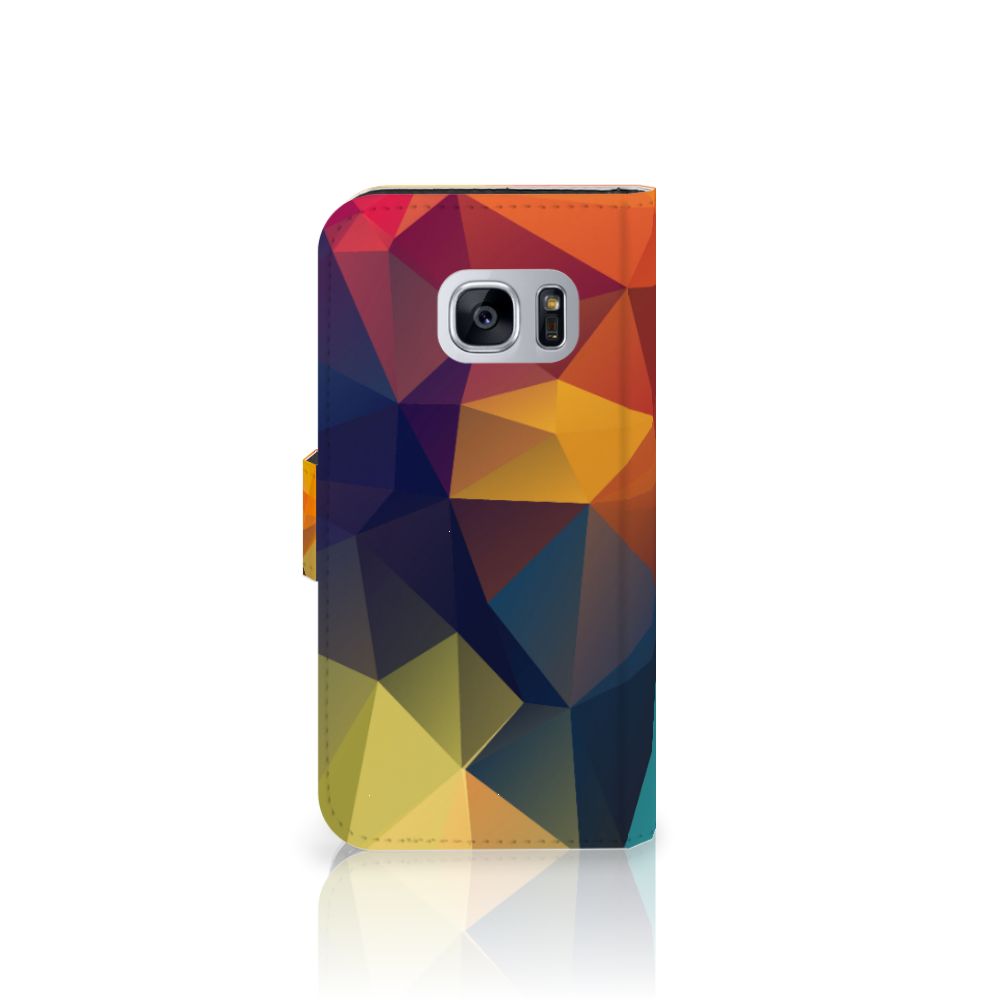 Samsung Galaxy S7 Book Case Polygon Color