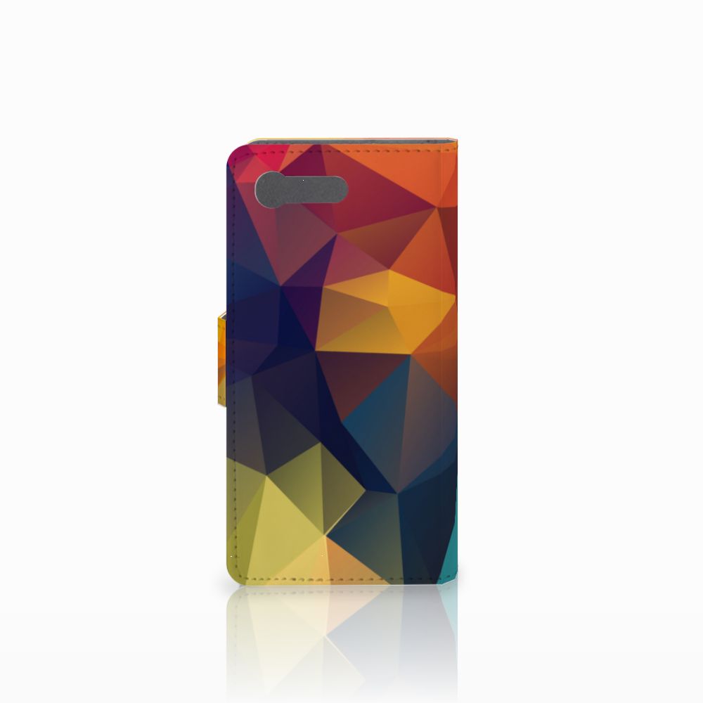 Sony Xperia X Compact Book Case Polygon Color