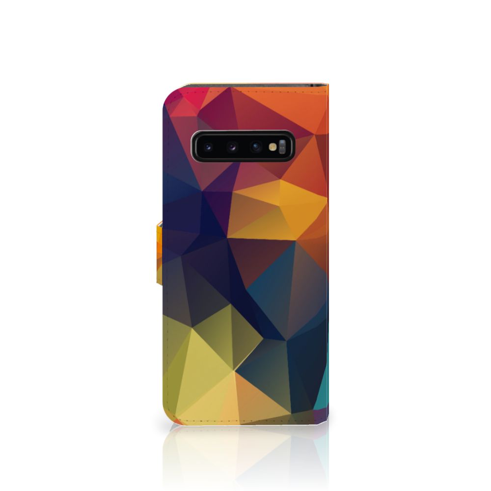 Samsung Galaxy S10 Book Case Polygon Color