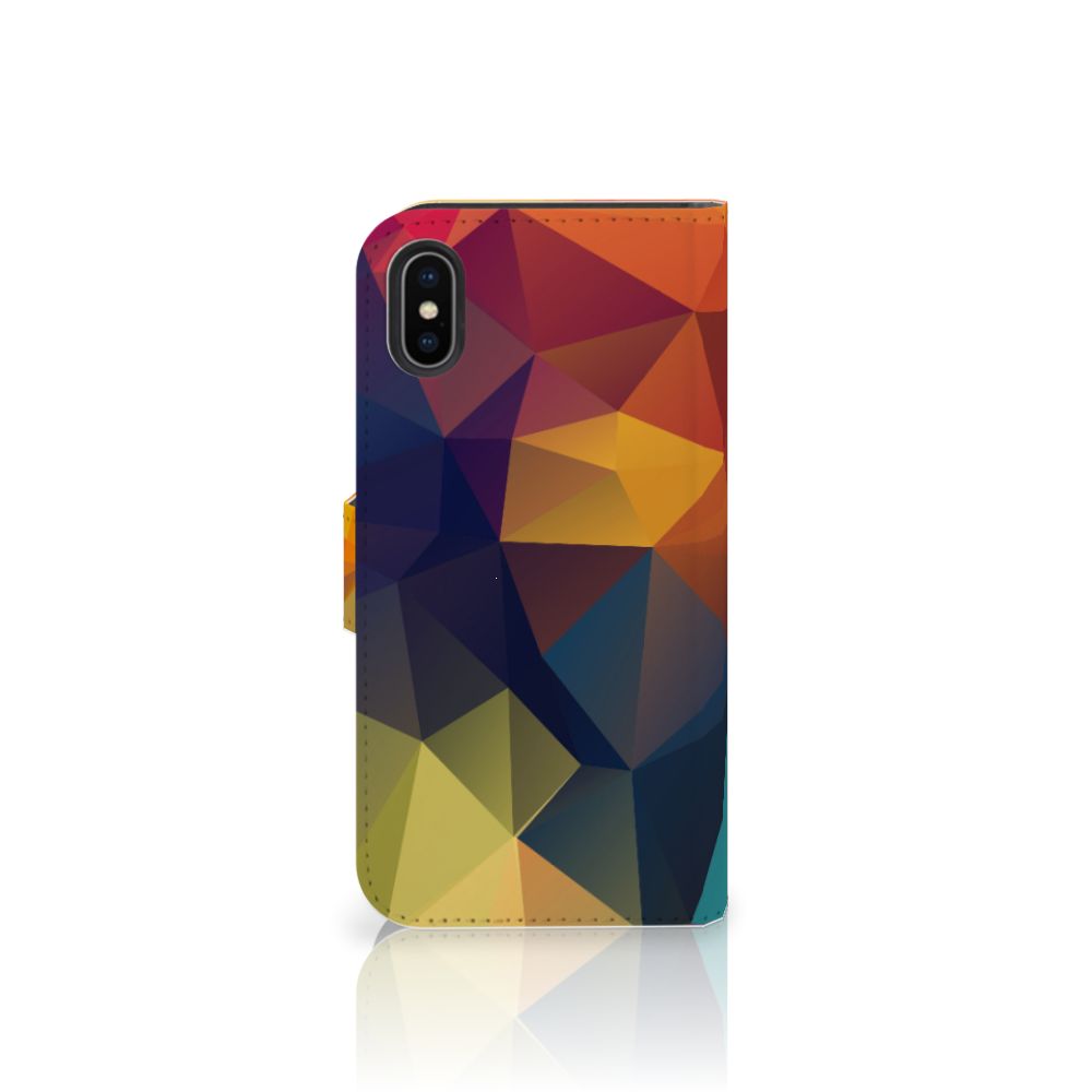 Apple iPhone X | Xs Book Case Polygon Color