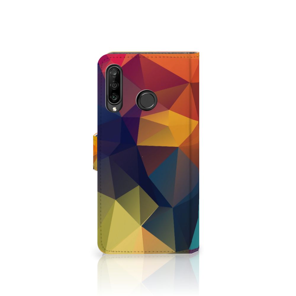 Huawei P30 Lite (2020) Book Case Polygon Color