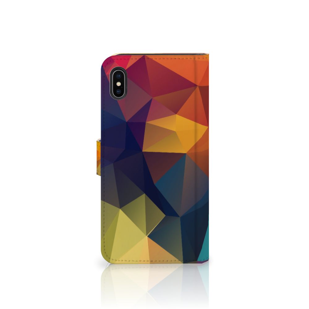 Apple iPhone Xs Max Book Case Polygon Color