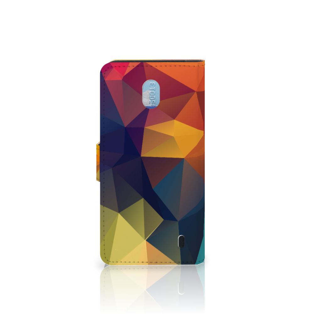 Nokia 1 Plus Book Case Polygon Color