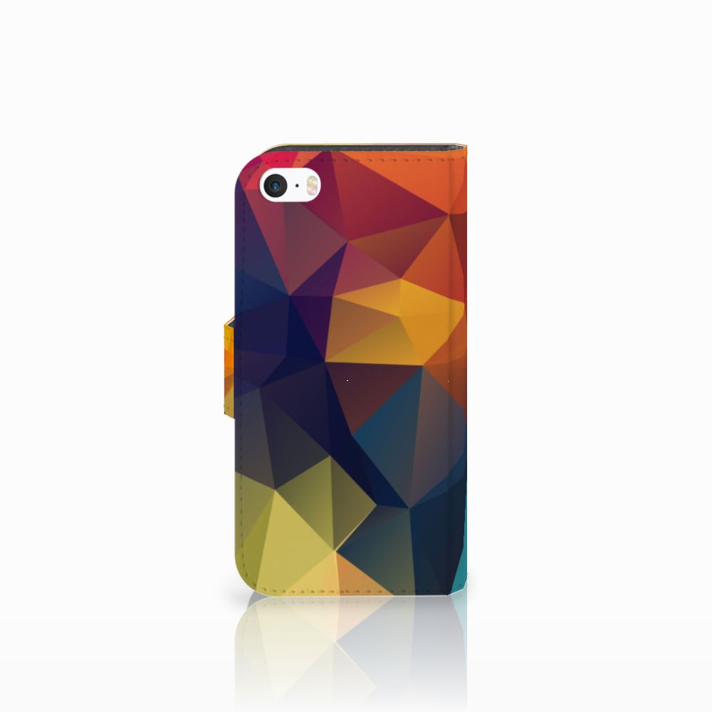 Apple iPhone 5 | 5s | SE Book Case Polygon Color