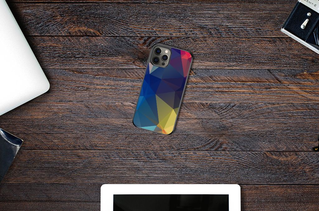iPhone 12 Pro Max Grip Case Polygon Dark