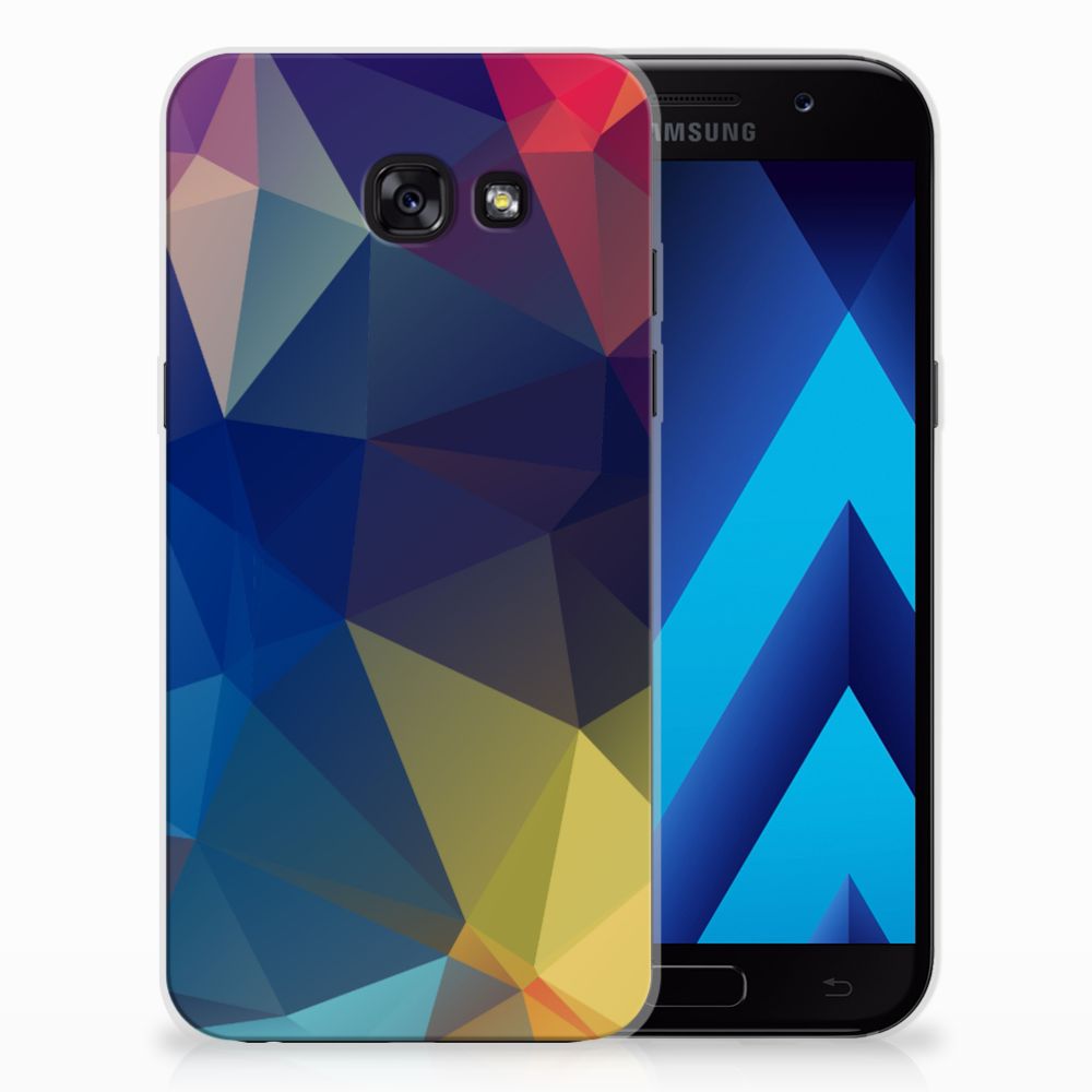 Samsung Galaxy A5 2017 Uniek TPU Hoesje Polygon Dark