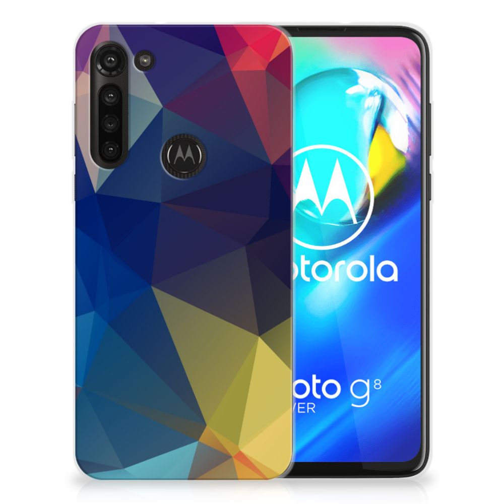 Motorola Moto G8 Power TPU Hoesje Polygon Dark
