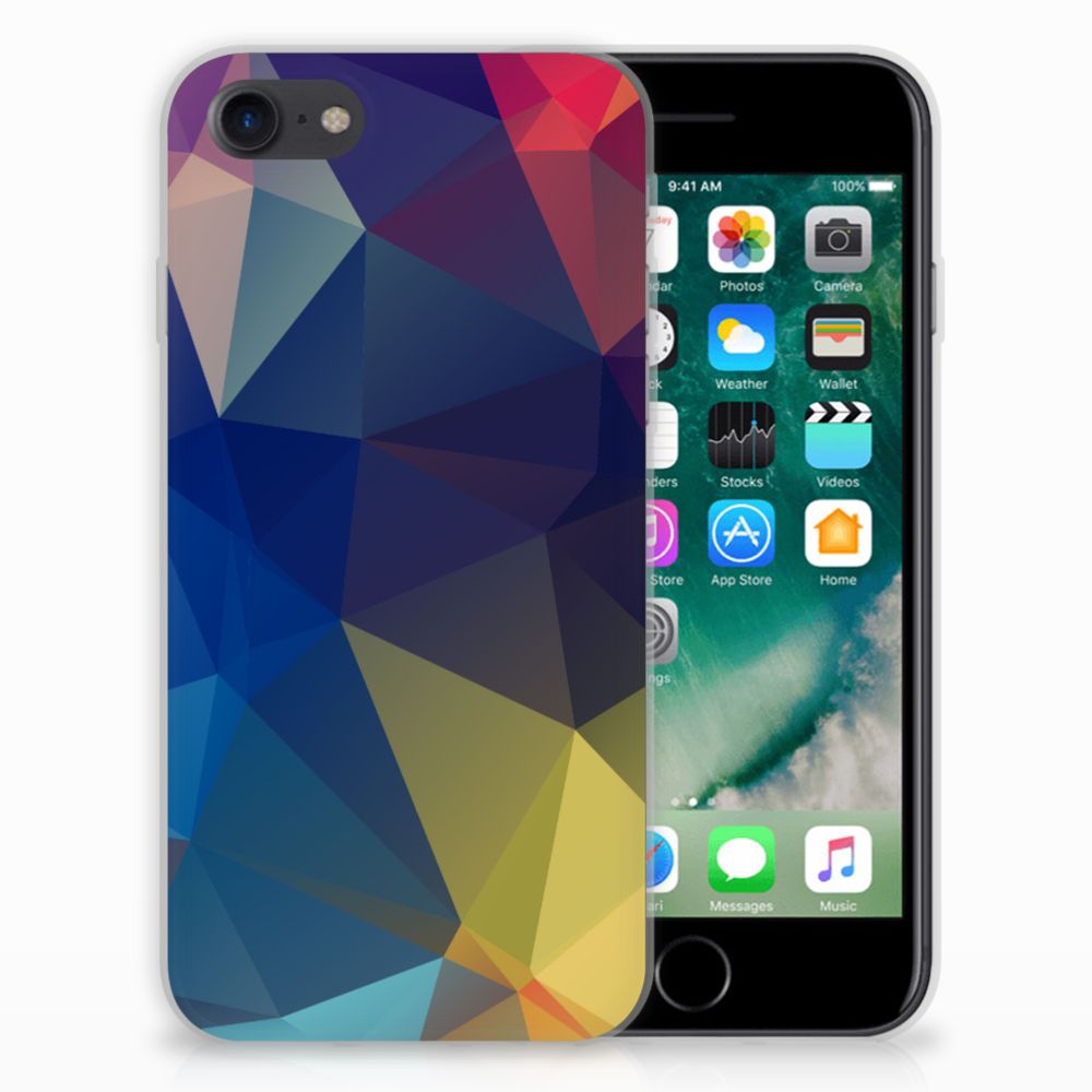 Apple iPhone 7 | 8 Uniek TPU Hoesje Polygon Dark