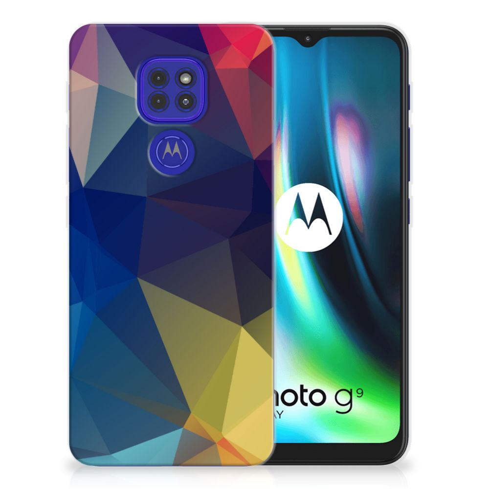 Motorola Moto G9 Play | E7 Plus TPU Hoesje Polygon Dark