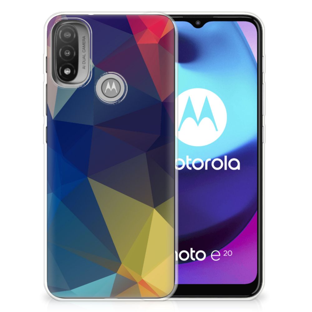 Motorola Moto E20 | E40 TPU Hoesje Polygon Dark