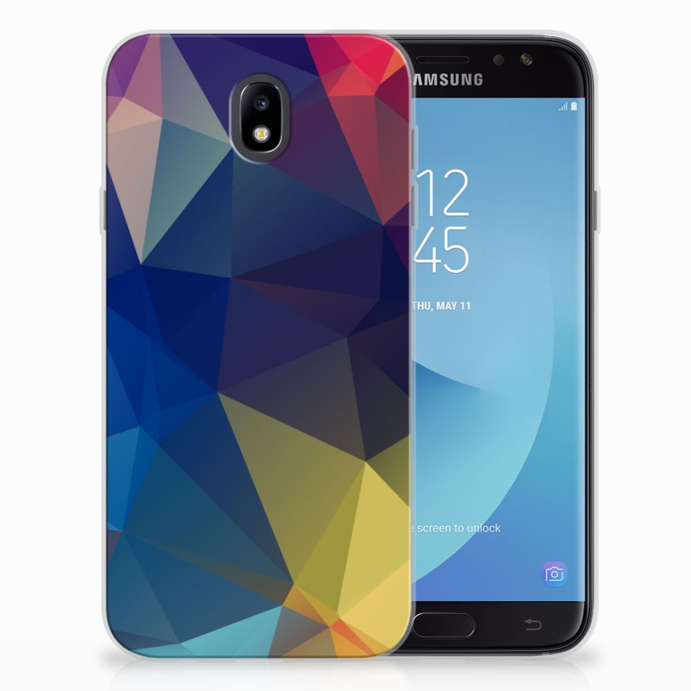 Samsung Galaxy J7 2017 | J7 Pro TPU Hoesje Polygon Dark