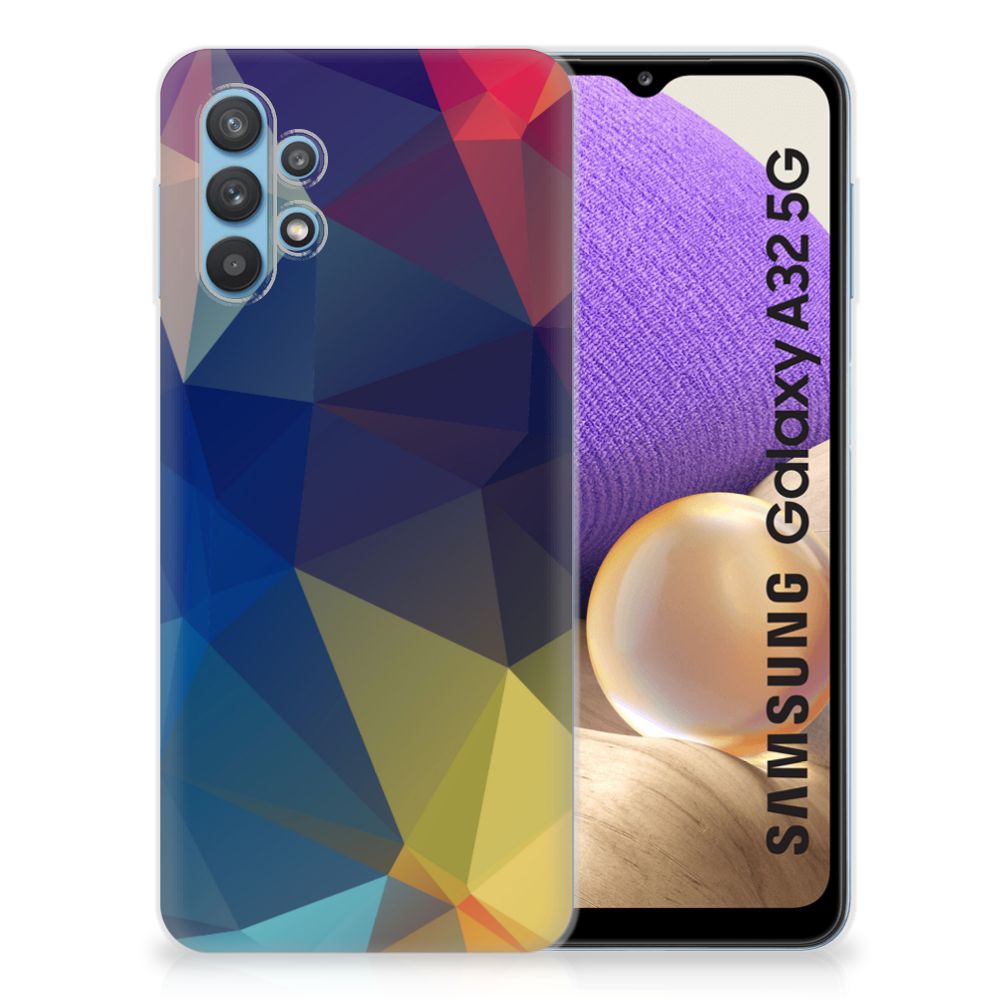 Samsung Galaxy A32 5G TPU Hoesje Polygon Dark