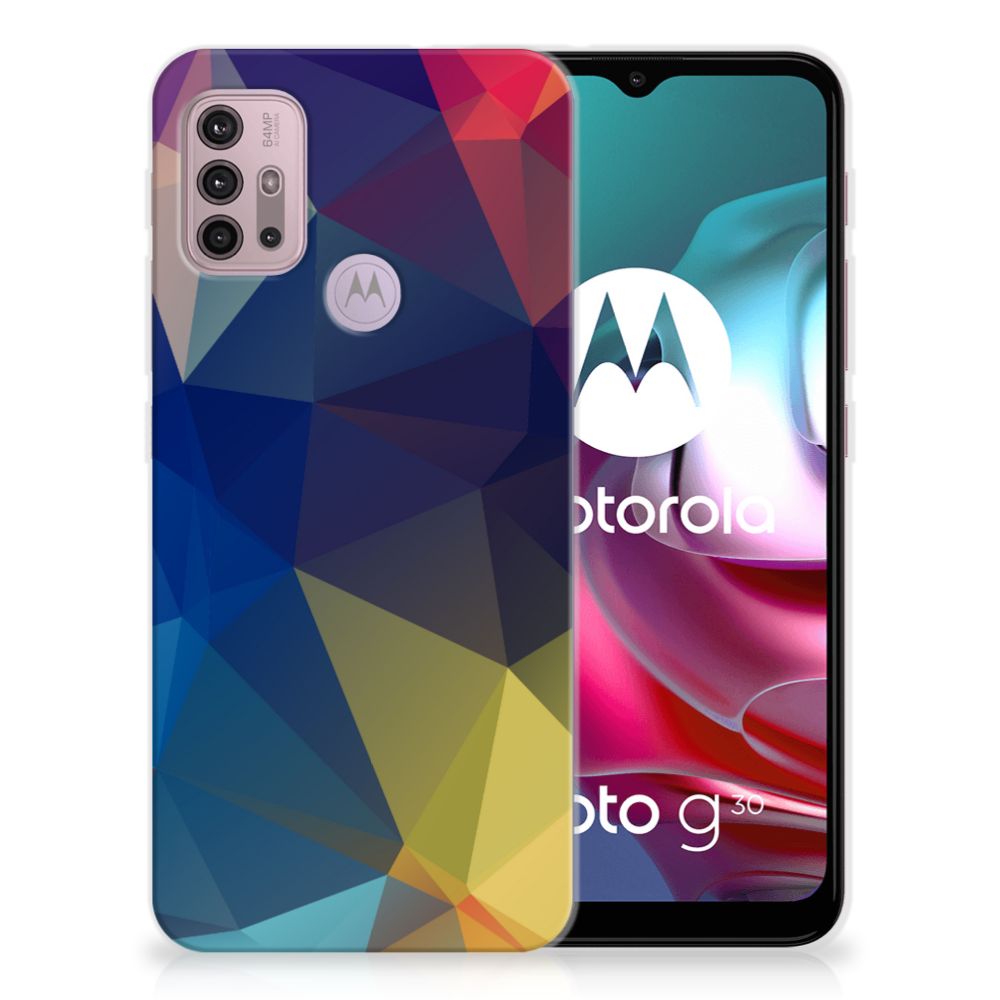 Motorola Moto G30 | G10 TPU Hoesje Polygon Dark