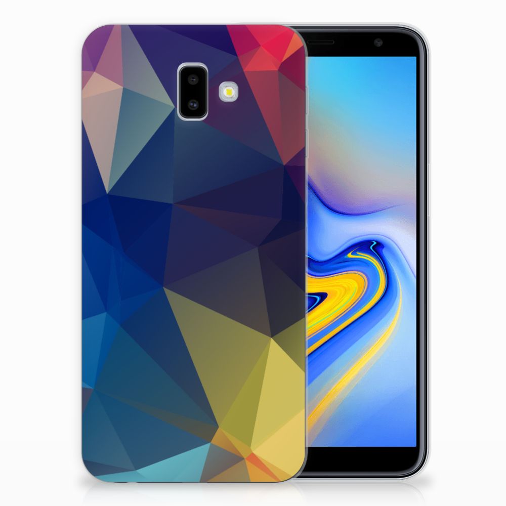 Samsung Galaxy J6 Plus (2018) Uniek TPU Hoesje Polygon Dark