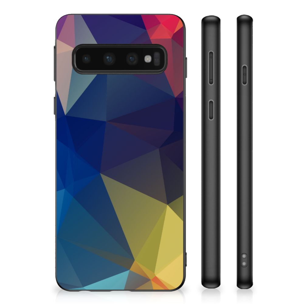 Samsung Galaxy S10 Grip Case Polygon Dark