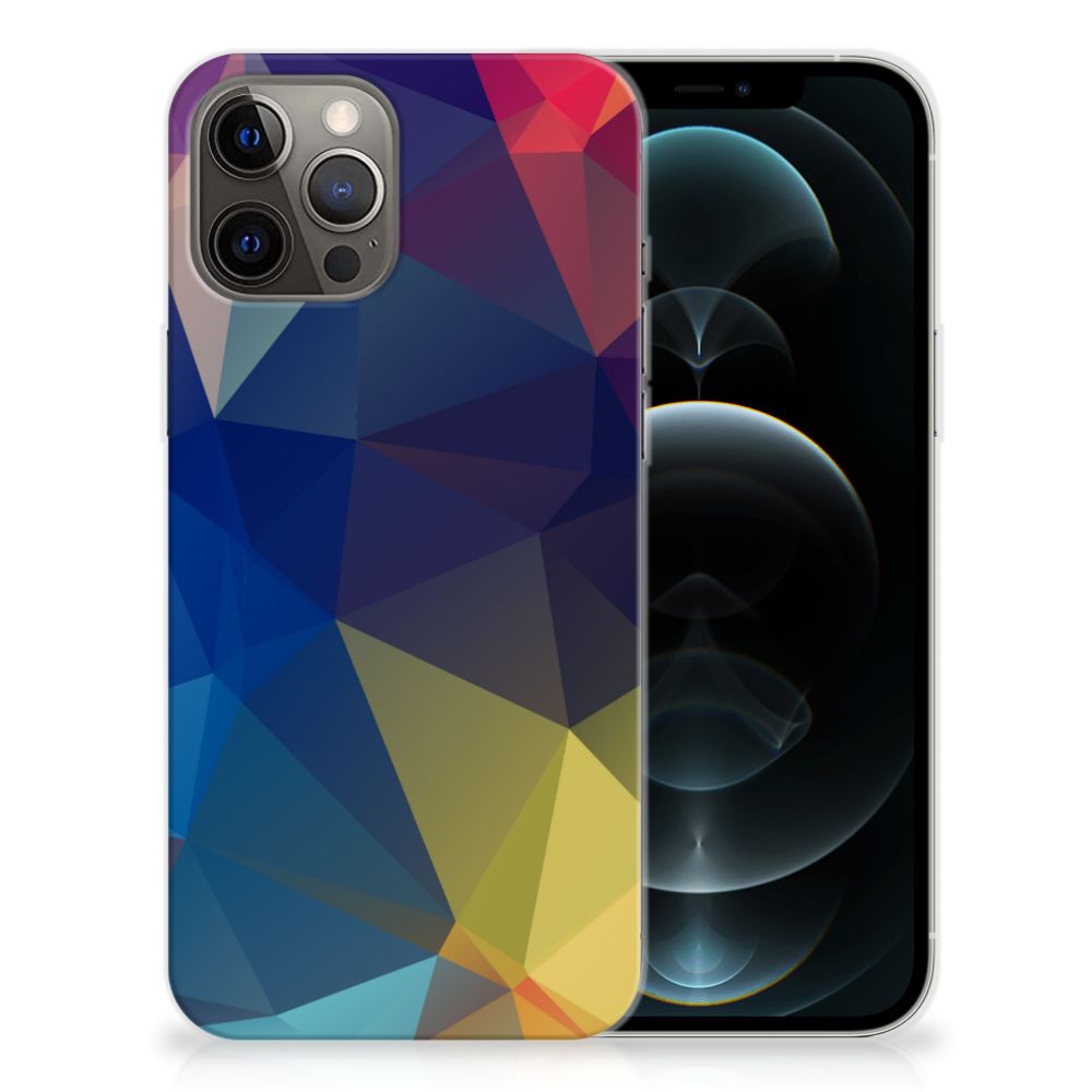 iPhone 12 Pro Max TPU Hoesje Polygon Dark