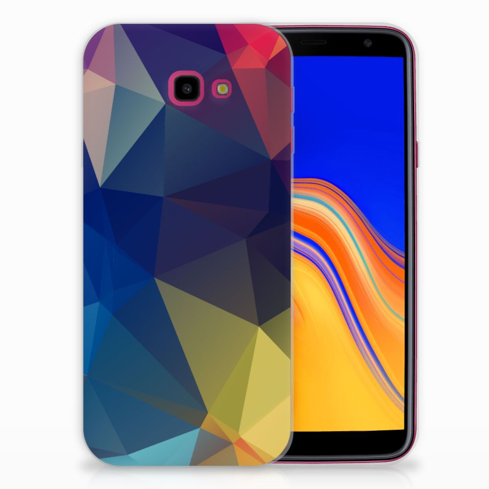 Samsung Galaxy J4 Plus (2018) TPU Hoesje Polygon Dark