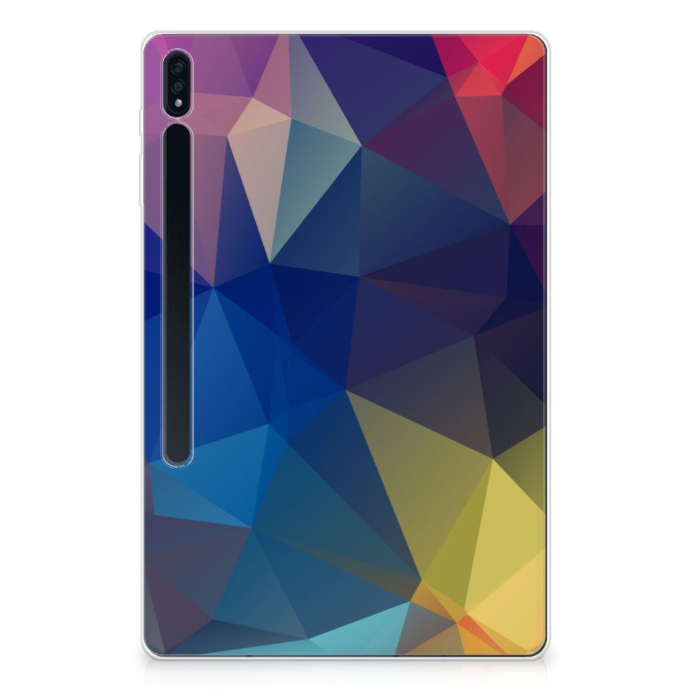 Samsung Galaxy Tab S7 Plus Back Cover Polygon Dark