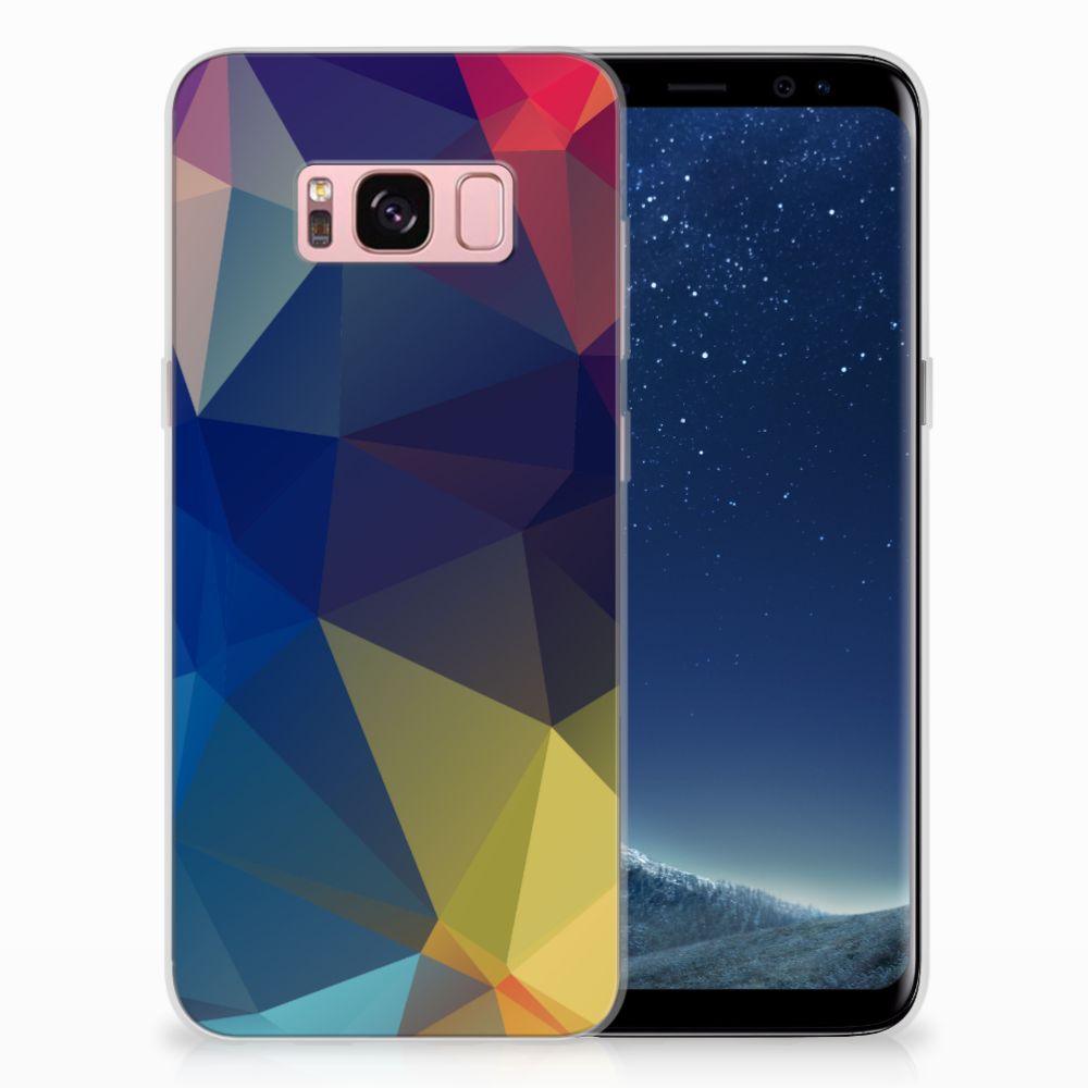 Samsung Galaxy S8 TPU Hoesje Polygon Dark