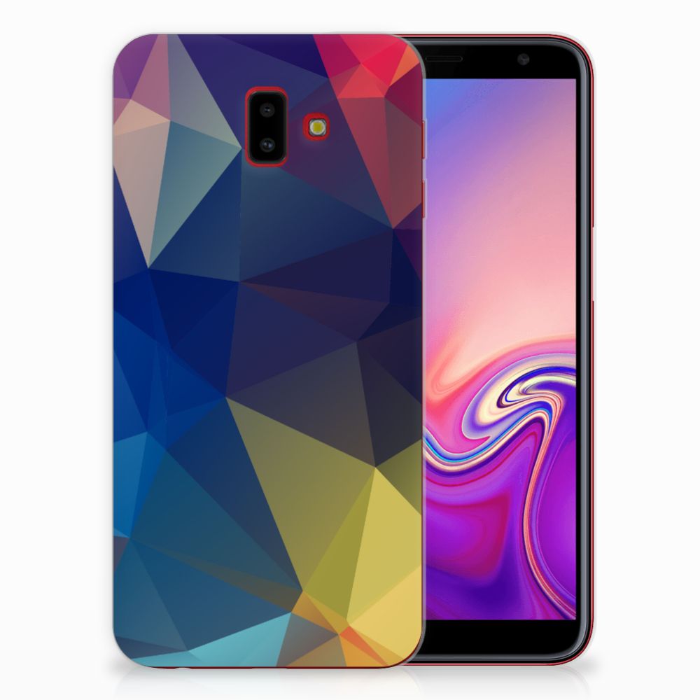 Samsung Galaxy J6 Plus (2018) TPU Hoesje Polygon Dark