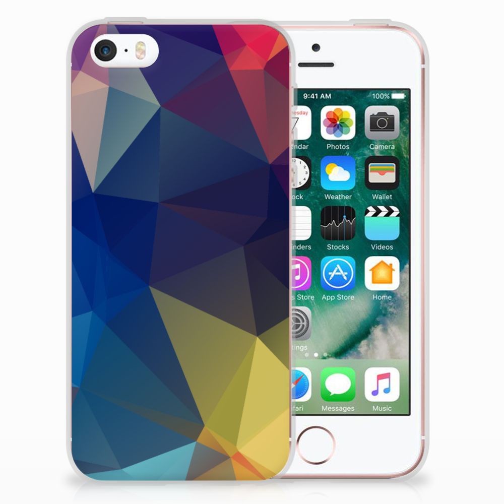 Apple iPhone SE | 5S TPU Hoesje Polygon Dark
