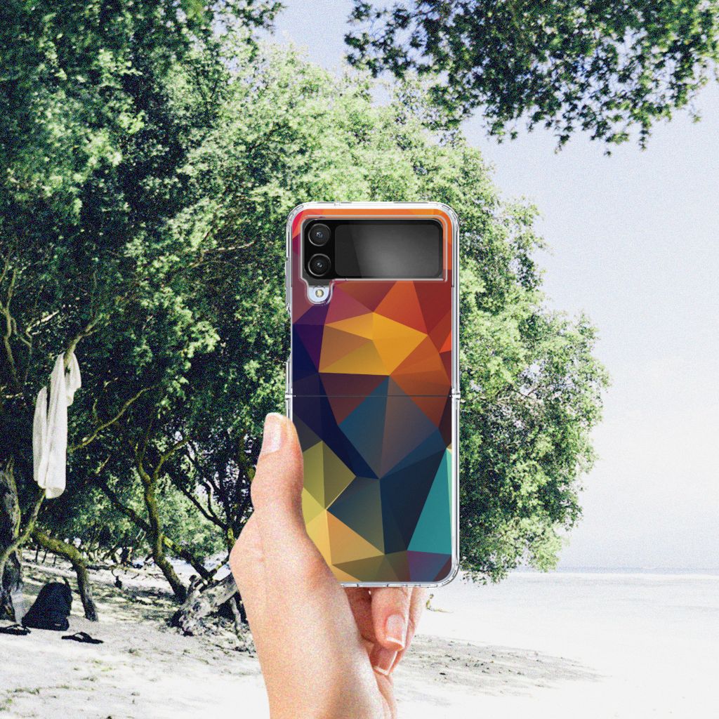 Samsung Galaxy Z Flip 4 TPU Hoesje Polygon Color