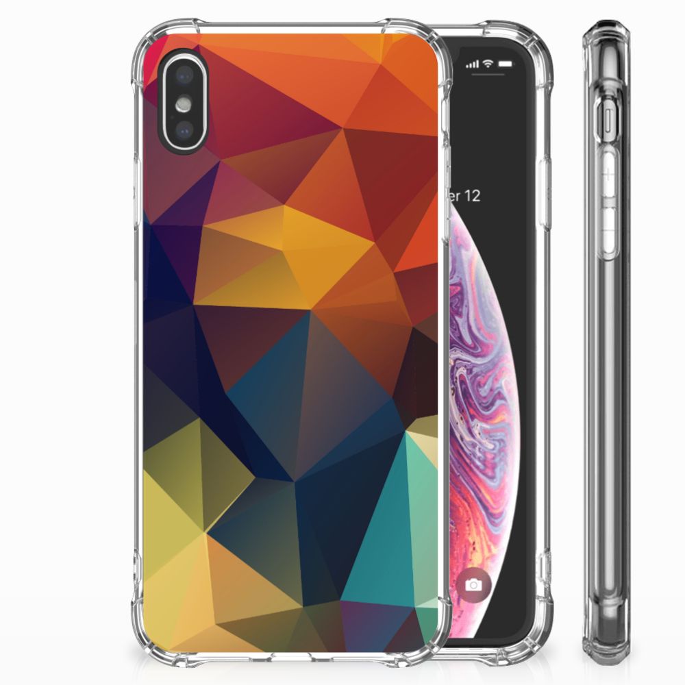 Apple iPhone Xs Max Shockproof Case Polygon Color