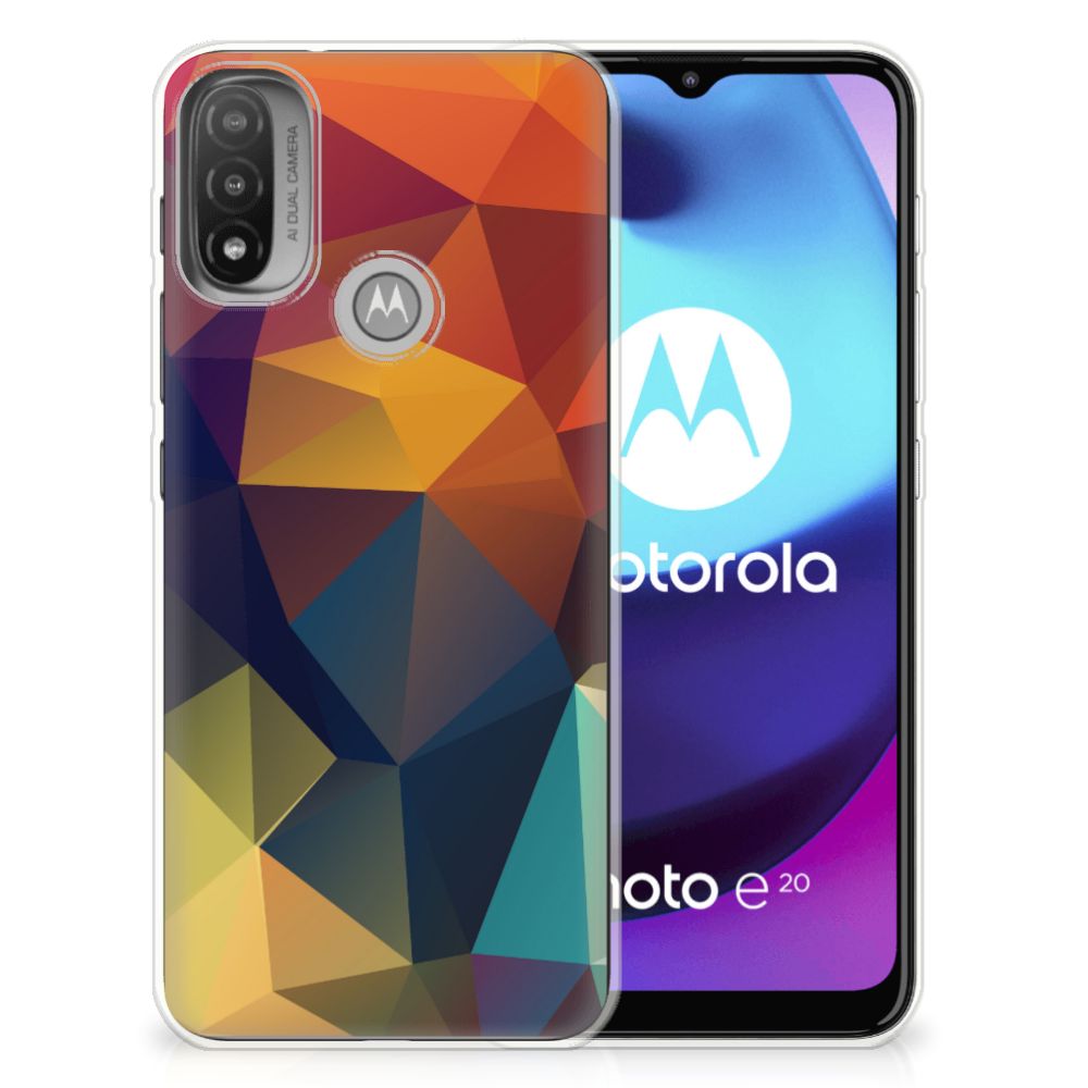Motorola Moto E20 | E40 TPU Hoesje Polygon Color
